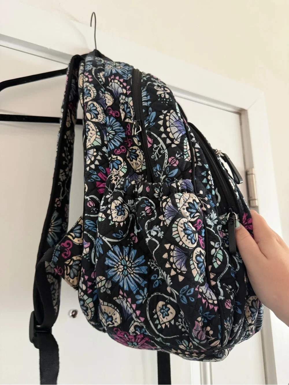Vera Bradley Iconic Campus Backpack in the Bramble floral pattern
